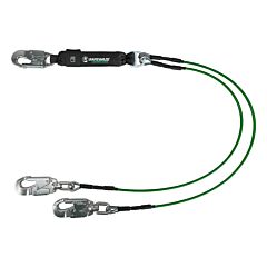 Safewaze 019-2015 Leading Edge 6' Energy Absorbing Lanyard, Dual Leg, Swivel Snaps