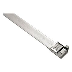 Band-It L22199 Band-Fast With Clip, 3-1/2 In Dia, 3/8 In W X 16 In L, Stainless Steel 201