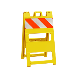 Plasticade 100-Yt8Dg Type I Barricade, Yellow, Diamond Grade Sheeting
