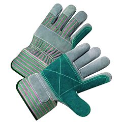 Anchor Brand 500Dp Leather Palm Glove,Canvas Back; Premium Select Shoulder Leather; Split Cowhide, Large,Pearl Gray