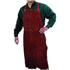 Best Welds 500 Premium Side Split Cowhide Leather Bib Apron, 24 In W X 42 In L, Lava Brown
