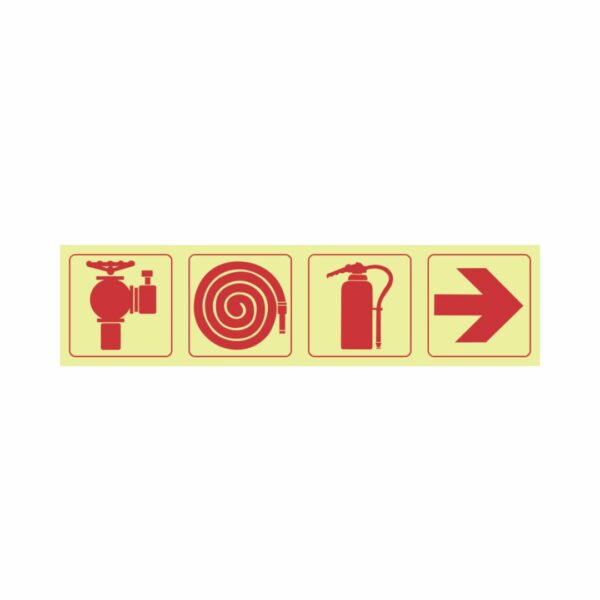 F3 Hydrant, hose reel, extinguisher arrow right 190x760mm
