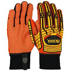 Boss 120-Mp2110/Xl Gloves, Synthetic Leather Palm With Pvc Dotted Grip And Spandex Back, Tpr, Size X-Large