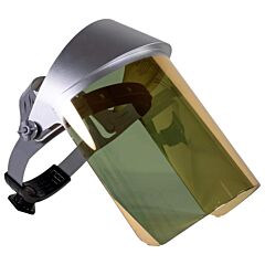 Oberon 125Afr Face Shield With Ratcheting Headgear, Heat Reflective, Window: Clear Gold Anti-Fog