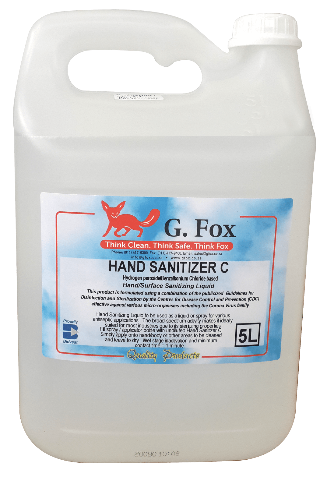Liquid Hand Sanitiser - No Alcohol