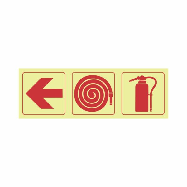 F5 Arrow left, extinguisher, hose reel 29x87cm