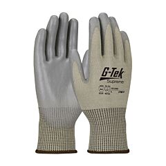 Pip 15-340/L G-Tek Suprene, Tan 13G Nano Shell, Gray Polyurethane Grip, A4, Pack Of 12 Pairs