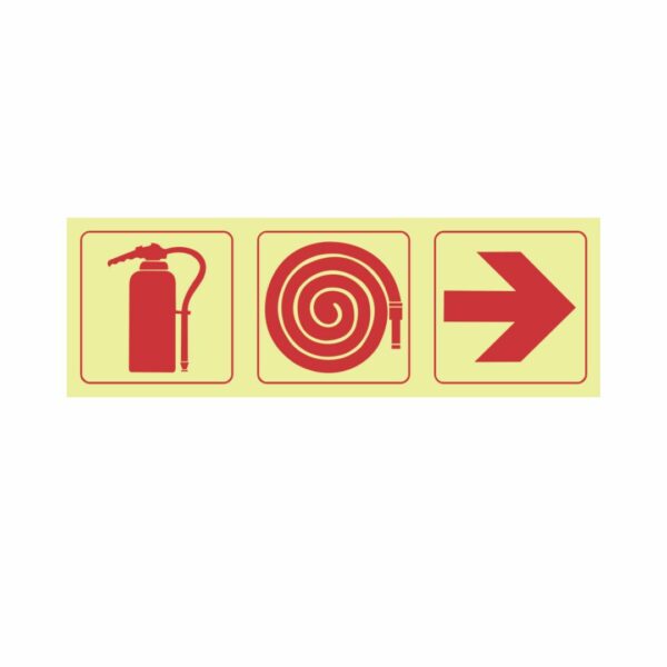 F6 Hose reel, extinguisher, arrow right 190x570mm