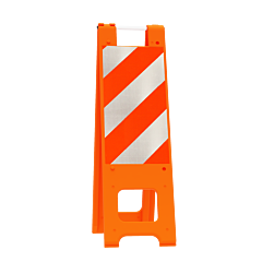 Plasticade 150-Oht12Dg Narrowcade Sign Stand/Barricade, Orange, Diamond Grade Striped Sheeting
