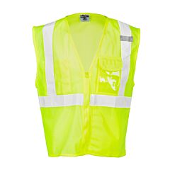 Kishigo 1532 Clear Id Vest, Class 2, Lime, Size 2X/3X-Large