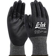 G-Tek 16-541/L Gloves 21G, A4, Hppe/Steel With Polyurethane, Black, Size Large