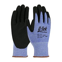 Pip 16-635/S G-Tek Polykor, Blue 13 Gauge Shell, Black Nitrile Microsurface Grip, A5, Pack Of 12 Pairs