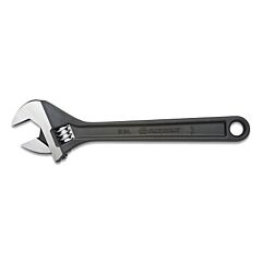 Crescent At28Bk Black Oxide Adjustable Wrench, Polished Face, 8 In Overall L, 1.125 In Opening, Sae/Metric
