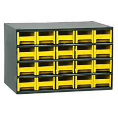 Akro-Mils 19320Yel Cabinet, 19-Series Steel Cabinet W/ 20 Drawers