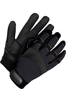 Bob Dale Gloves 20-1-10700B-L Mechanics Gloves Synthetic Leather Black/Black, Size Large