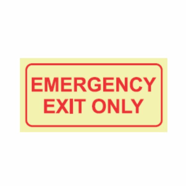 F41 Emergency exit only 29x58cm