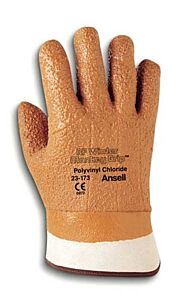 Ansell 23-173 Winter Monkey Grip Gloves, Raised Finish, Insulated Lined, Size Large, Pack Of 12 Pairs