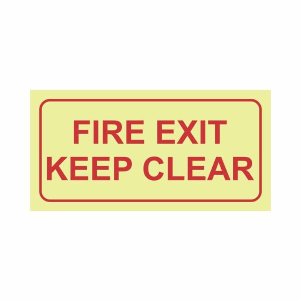 F45 Fire Exit keep clear 190x380mm