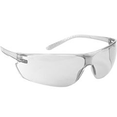 Tachyon 250-14-0000 Rimless Safety Glasses With Clear Temples, Clear Lens And Anti-Scratch Coating, Clear, Size One-Size