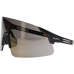 Bouton 250-40-0007 Enhanced Coverage Frameless Safety Glasses, With Black Temples, Gold Mirror Plus Lens, And Anti-Scratch Coating