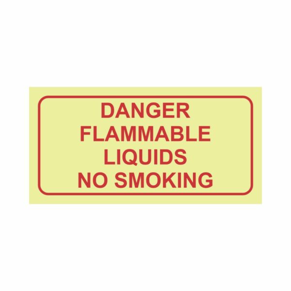 F46 Danger flammable liquids no smoking 190x380mm