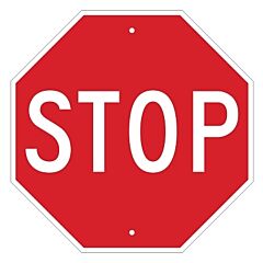 Brady? 113280 Stop Signs, 18W X 18H, White On Red
