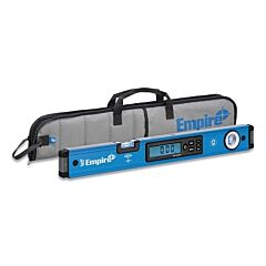 Empire E105.24 True Blue? Digital Box Level, Auto-Calibrated, Non-Magnetic, 24 In L, 2 Vials, Includes 2 Aa Batteries/Case