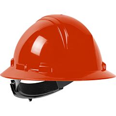 Dynamic 280-Hp642R-31 Type Ii Full Brim Hard Hat With Hdpe Shell, 4-Point Suspension And Wheel Ratchet Adjustment, Hi-Vis Orange