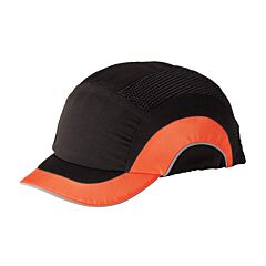 Pip 282-Abs150-18 Hardcap A1+ Baseball Style Bump Cap With Hdpe Protective Liner And Adjustable Back - Short Brim, Hi-Viz Orange