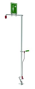 Hughes Sd18Gs (Formerly Pn: 30202) Drench Shower, Self-Draining, Floor Mount, Stainless Steel Pipe