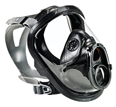 Msa 10083795 Advantage 4000 Full Facepiece Respirator, Single-Port With Nosecup, No Adapter, Hycar, Rubber Head Harness, Medium