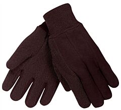 Mcr Safety 7810 Gloves, Brown Fleece Plastic Mini Dotted Palm Clute Men'S