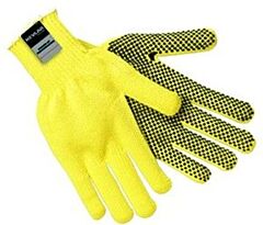 Mcr Safety 9365L Gloves, 7 Gauge, Regular Weight, Pvc Dots 1-Side, Size Large, Pack Of 12 Pairs