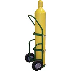 Saf-T-Cart 750-10 750 Series Cart, Holds 1 Cylinder, 9-1/2 In Dia, 10 In Semi-Pneumatic Wheels