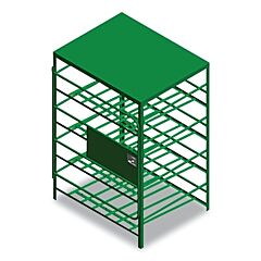 Saf-T-Cart Spc-12 Lockable Cylinder Stand, Holds 12 33 Lb Cylinders, 70 In H X 48 In W X 32 In D