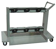Justrite 35058 Gas Cylinder Cart, 6 Cylinder Capacity