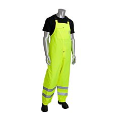 Pip 353-2001-Ly/2X Vizplus Ansi Class E Heavy Duty Waterproof Breathable Bib, Hi-Viz Yellow, Size 2X-Large