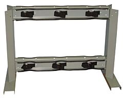 Justrite 35300 Gas Cylinder Stand, 6 Cylinder Capacity, Back-To-Back, Steel