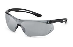 Gateway Safety 37Gy8M Parallax Safety Glasses, Gray Temples, Gray Flex, Silver Mirror Lens