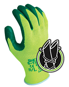 Showa Best S-Tex350-10 Nitrile Palm Coated Cut Resistant Gloves, Size 10 Hi-Viz Green