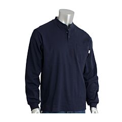 Pip 385-Frhn-(Nv)-2X Pip Ar/Fr Long Sleeve Henley, Navy, Size 2X-Large