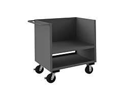 Durham 3Slt-2436-2K-95 3 Sided Solid Truck, 2 Shelves