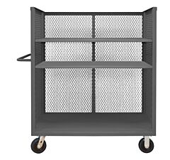 Durham 3St-Ex3060-3-6Pu-95 3 Sided Mesh Truck, 3 Shelves