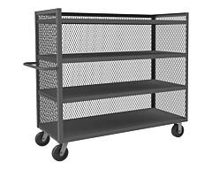 Durham 3St-Ex3060-4-95 3 Sided Mesh Truck, 4 Shelves