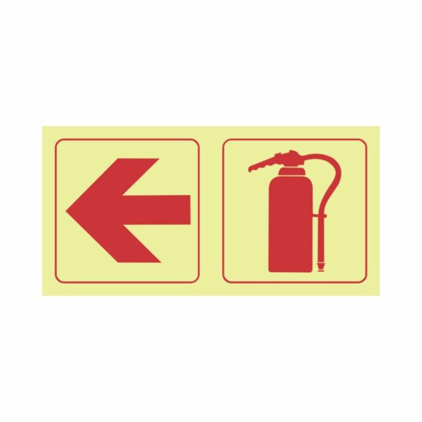 F16 Arrow left, extinguisher 190x380mm