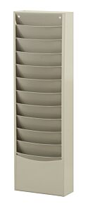 Durham 402-75 Literature Rack, 11 Pockets, Tan