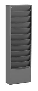 Durham 402-95 Literature Rack, 11 Pockets, Gray