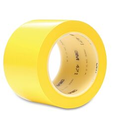 3M 021200-04310 Vinyl Tape 471, Yellow, 2 In X 36 Yd, 5.2 Mil