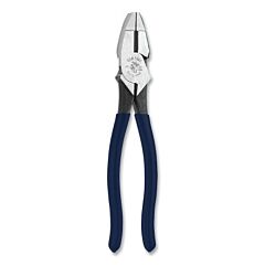 Klein Tools D213-8Ne Lineman'S High-Leverage Pliers, New England Nose, 8 1/2 In Length, 23/32 In Cut, Plastic-Dipped Handle