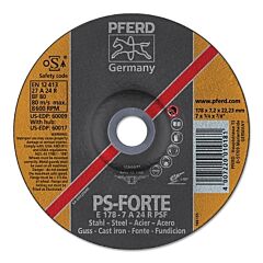 Pferd 60015 A24R Psf Grinding Wheels, 5" Dia, 1/4" Thick, 5/8In Arbor, Alum Oxide, 10/Pk
